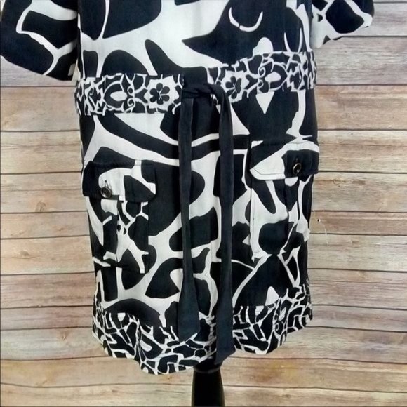 Diane Von Furstenberg | Floral Print Silk Drawstring Cuffed Sleeve Midi Dress - Picture 3 of 8